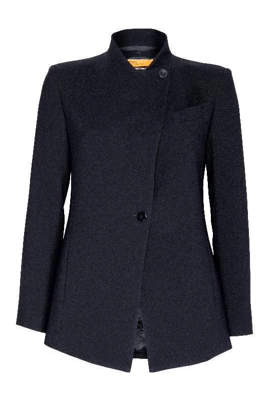 Dark Navy High Button Classic Jacket 4244