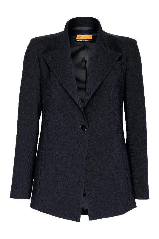 Dark Navy High Button Classic Jacket 4244