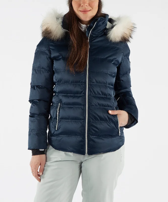 Women's Fiona Waterproof Quilted Stretch Jacket With Removable Fur Ruff