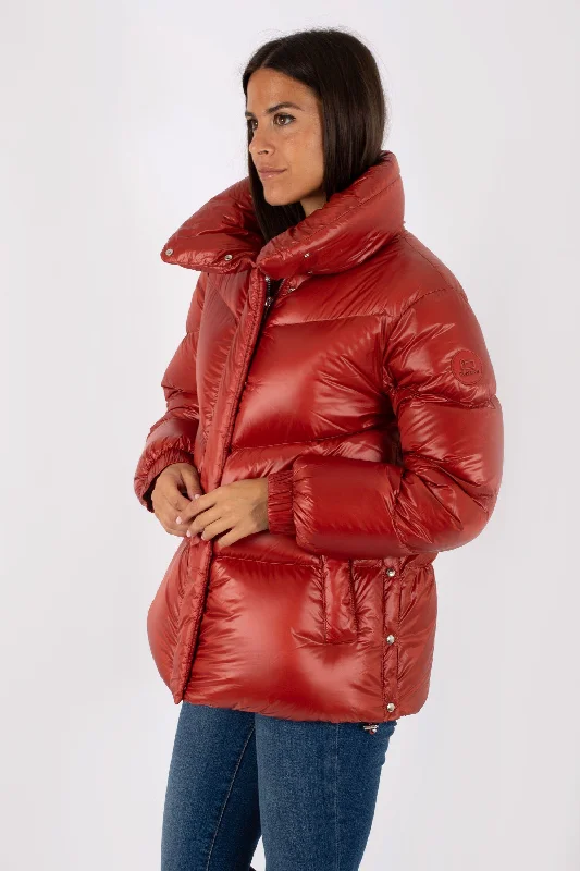 Woolrich Aliquippa Puffer Rosso Donna