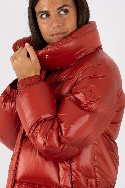 Woolrich Aliquippa Puffer Rosso Donna