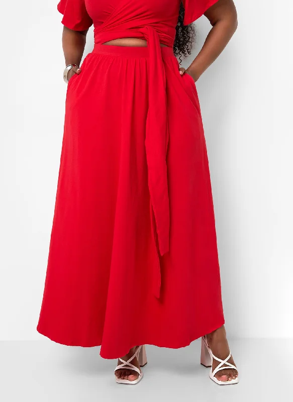 big-risk-maxi-skater-skirt-w-pockets-red