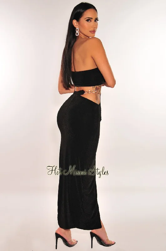 copy-of-black-gold-chain-padded-knotted-slit-skirt-two-piece-set