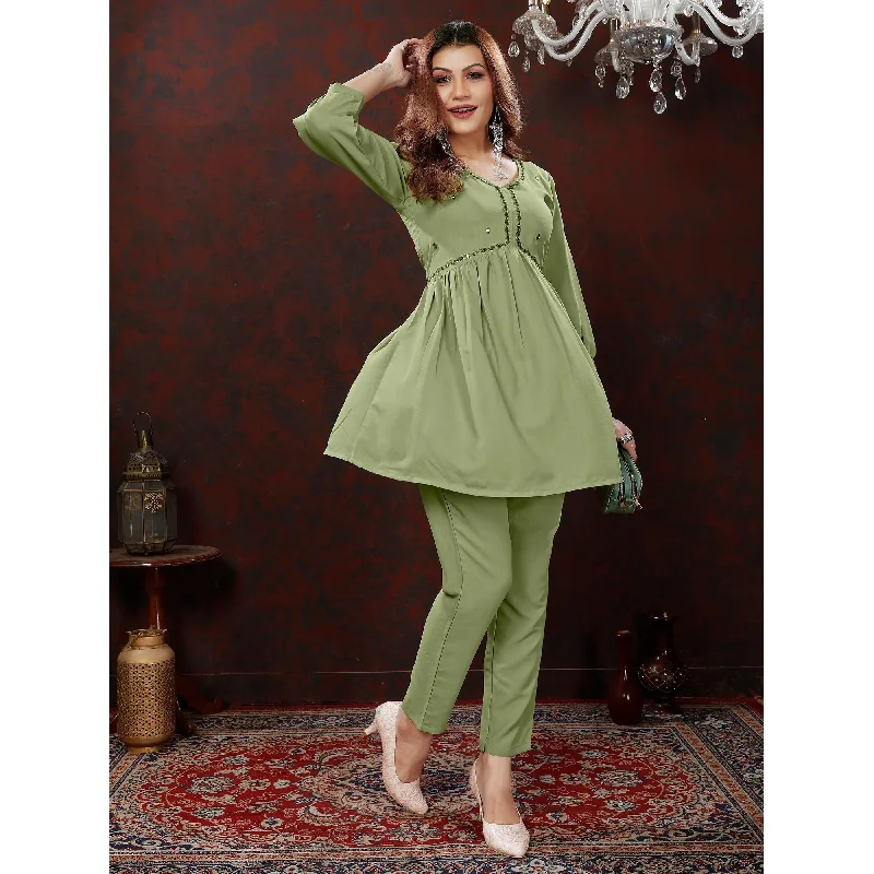 green-embroidered-cotton-blend-co-ord-set