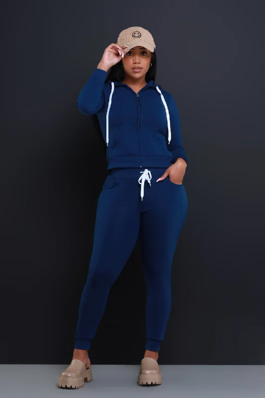 Like That Jogger Set - Navy