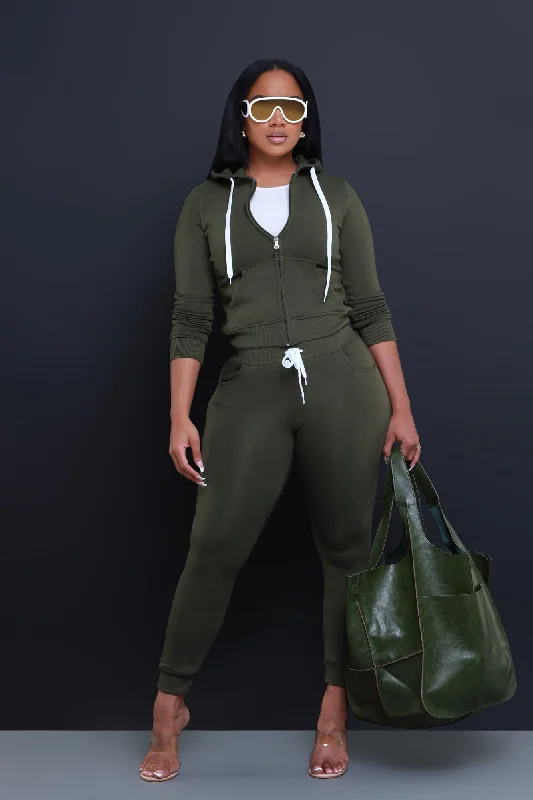 Like That Jogger Set - Olive