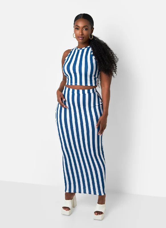 michelle-stripe-maxi-bodycon-skirt-white-navy