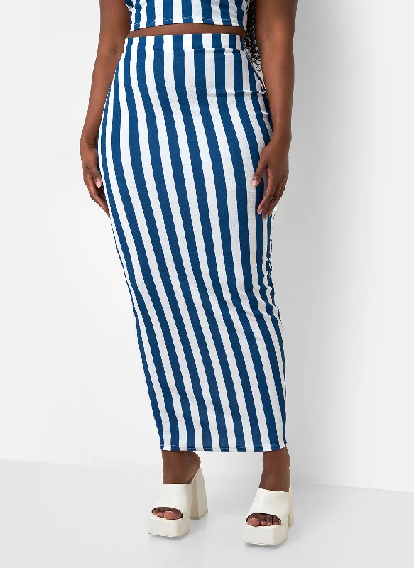 michelle-stripe-maxi-bodycon-skirt-white-navy