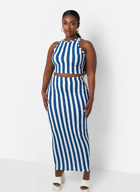 michelle-stripe-maxi-bodycon-skirt-white-navy