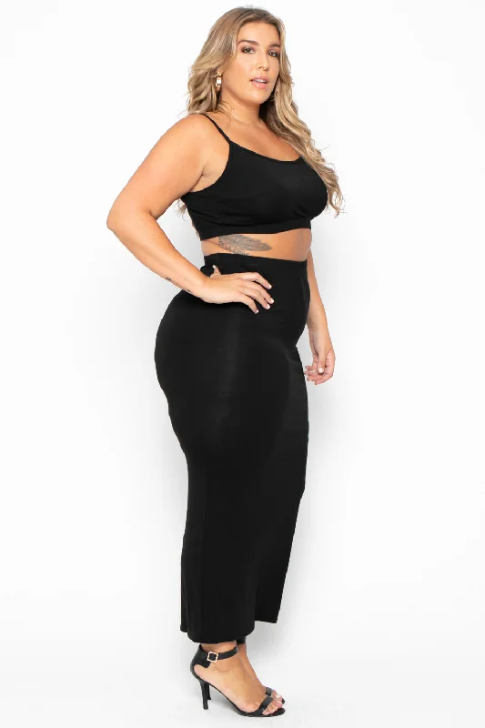 plus-size-connie-crop-top-skirt-set-black