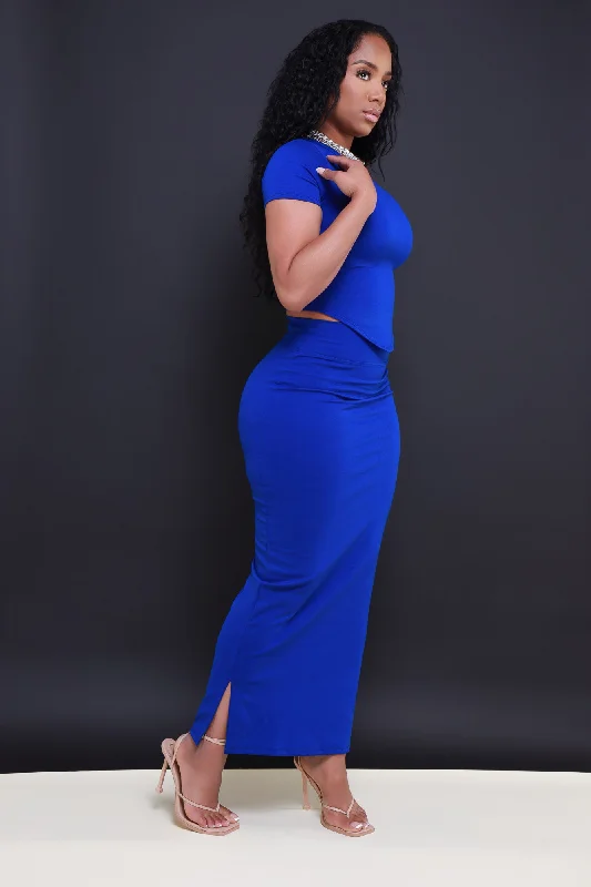 stay-humble-short-sleeve-maxi-skirt-set-royal-blue