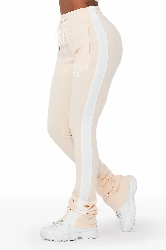 Savannah Beige Super Stacked Track Pant