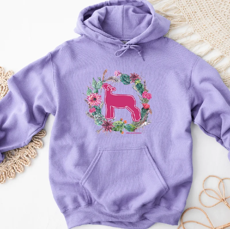 Lamb Cactus Wreath Hoodie (S-3XL) Unisex - Multiple Colors!