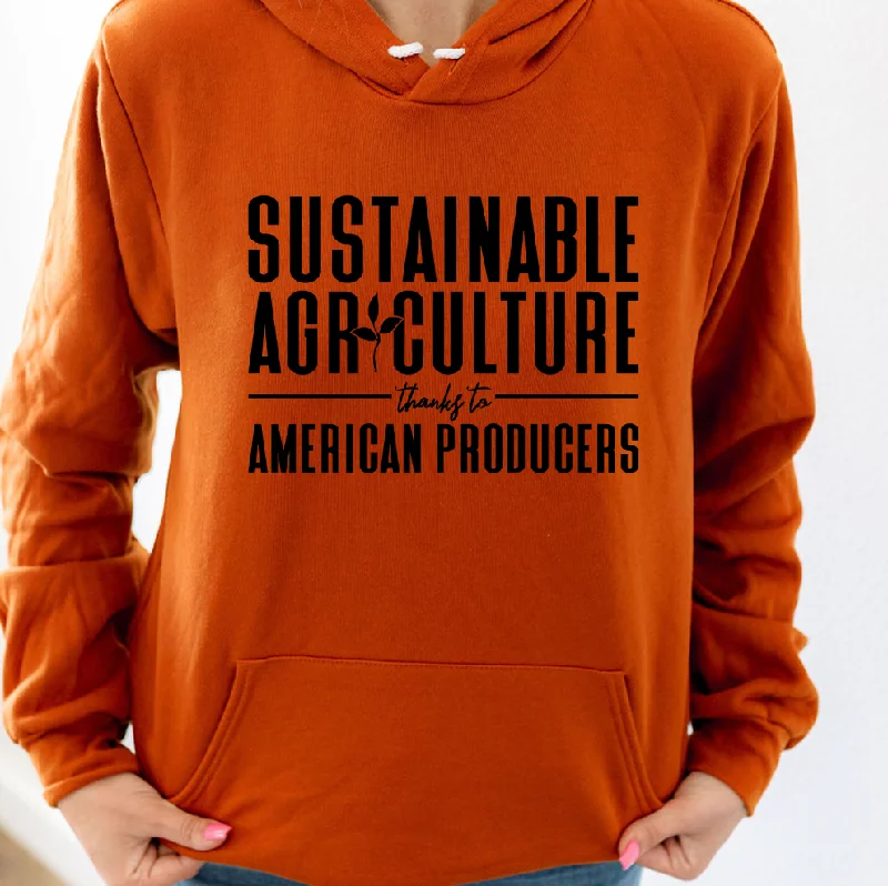 Sustainable Agriculture Thanks To American Producers Hoodie (S-3XL) Unisex - Multiple Colors!