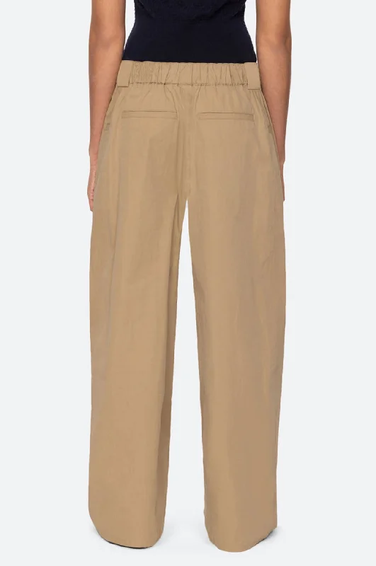 Belle Stone Washed Chino Jeans Khaki