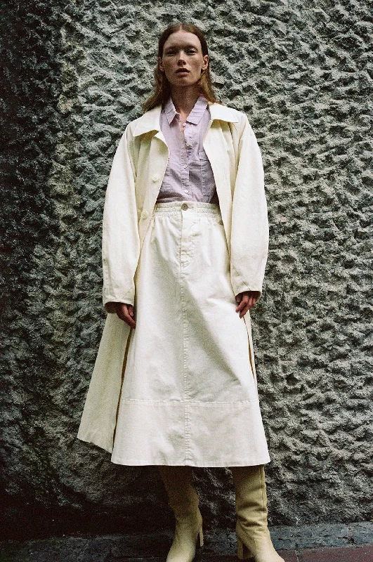 Karina Cotton L/Slv Trench Coat Cream