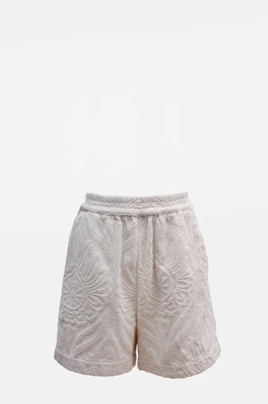 Terry Cotton Shorts Ecru