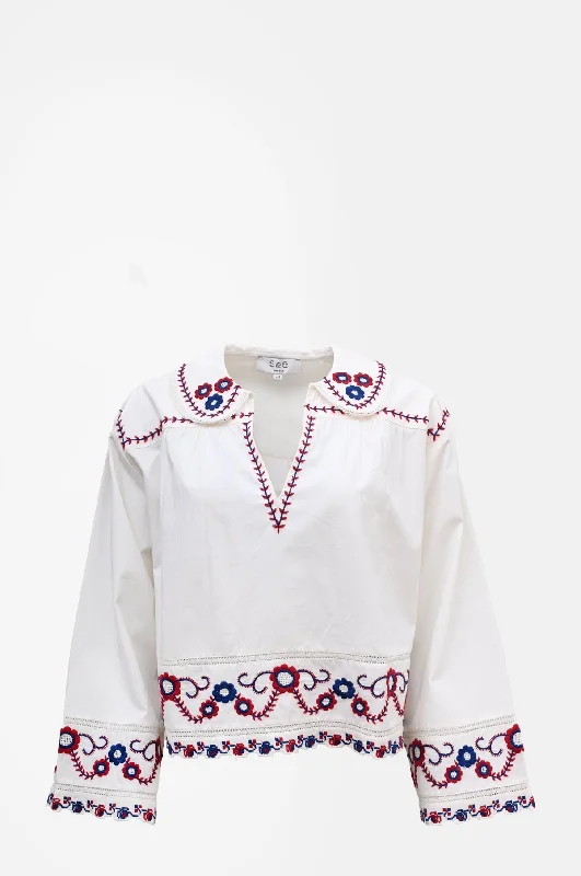 Soren Embroidery L/Slv Top Multi