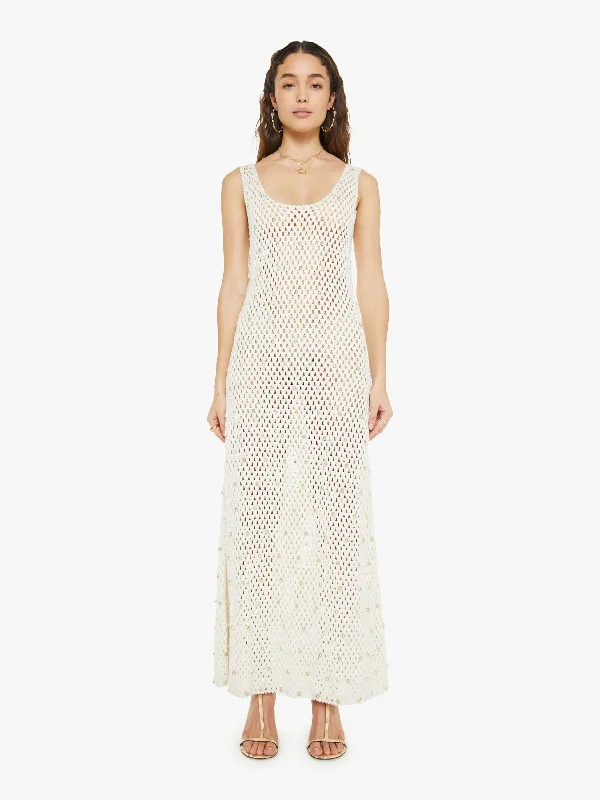 Alix Of Bohemia Adele Pearl Crochet Dress - Ivory