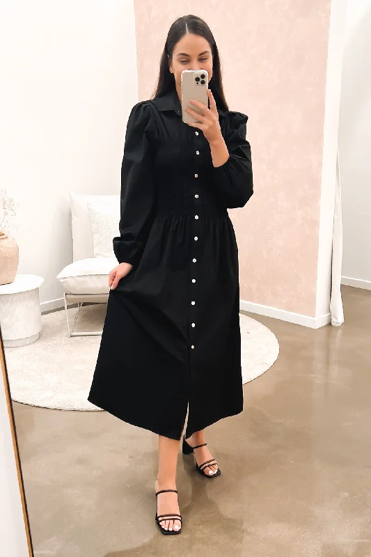 Adella Midi Dress Black