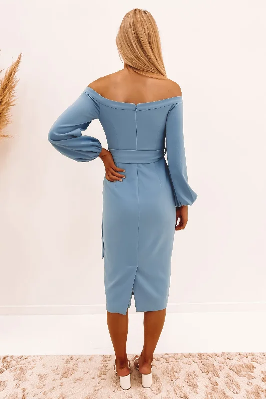 Allure Sleeve Midi Dress Bluebell