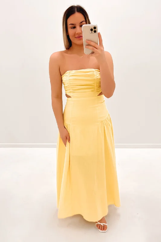 Elio Midi Dress Yellow