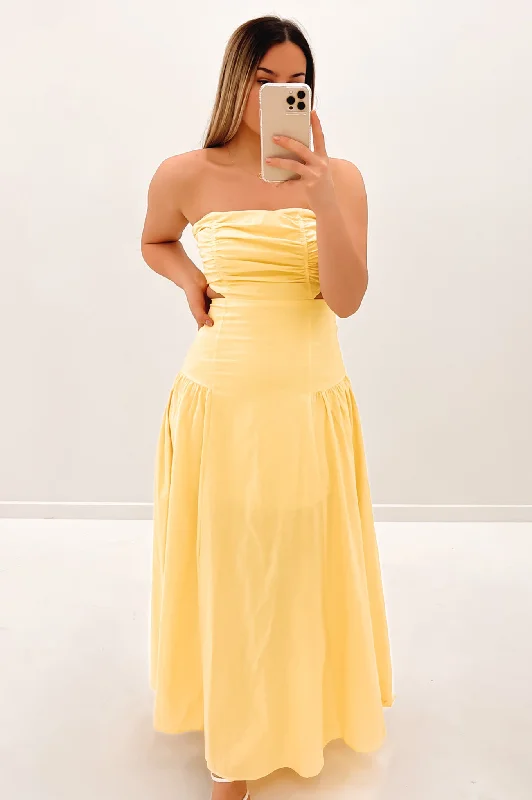 Elio Midi Dress Yellow