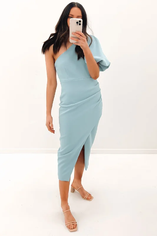 Go My Way Midi Dress Sky Blue