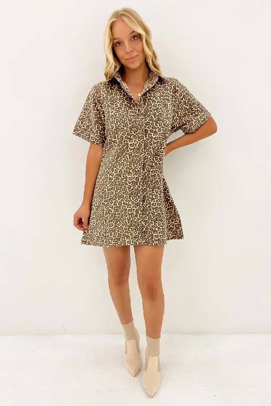 Hallie Dress Hazel Leopard