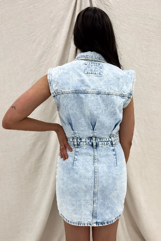 Kennedy Denim Dress Bleach