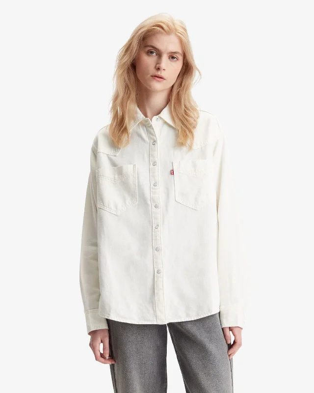 Levi's® Womens Donovan Western Denim Shirt - Ecru Crew 2