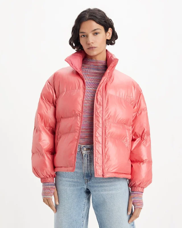 Levi's® Womens Retro Puffer Jacket - Italian Rose