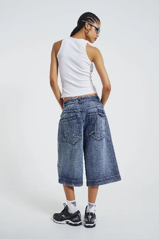 Axle Acid Wash Denim Jorts