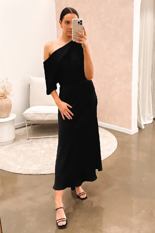 Love In The Dark Midi Dress Black