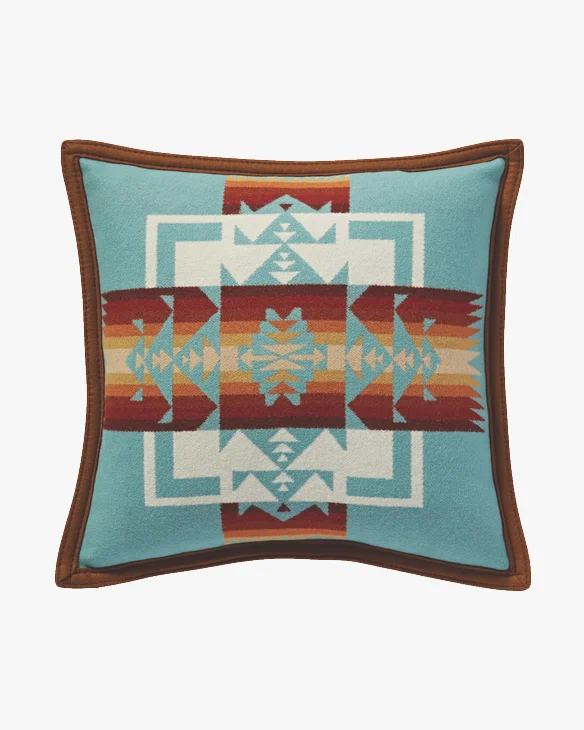 Pendleton Chief Joseph 16x16 Wool Pillow - Aqua