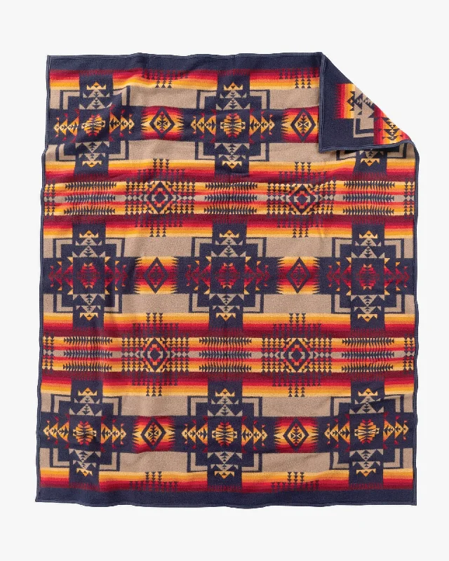 Pendleton Chief Joseph Jacquard Robe Blanket - Indigo