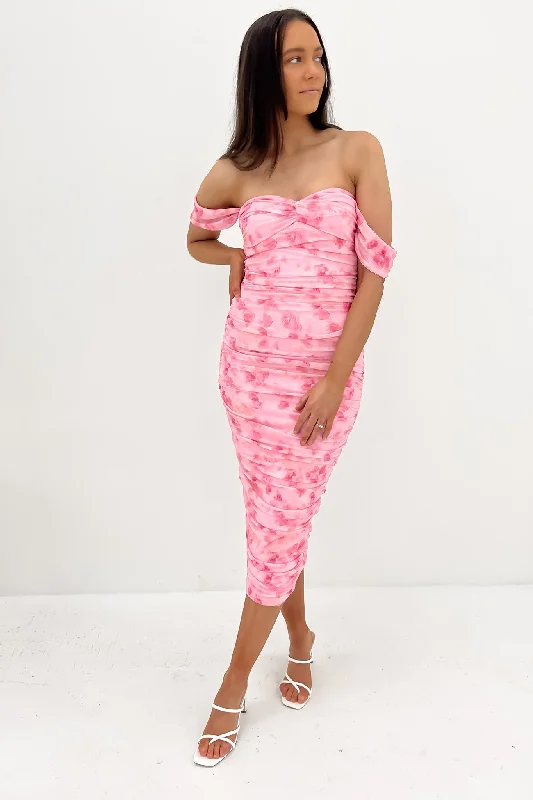 Pixie Midi Dress Pink