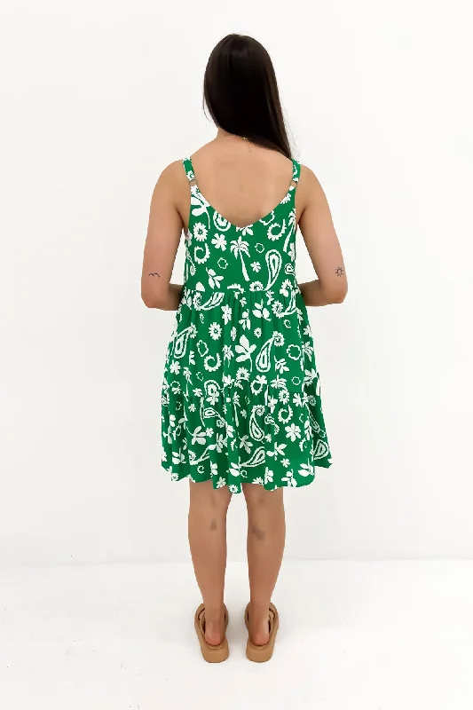 Samuel Mini Dress Green Botanical