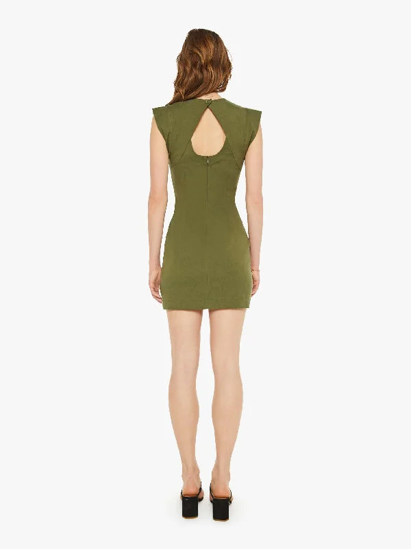 SABLYN Palma Fitted Dress With Back Cut-Out - Olive