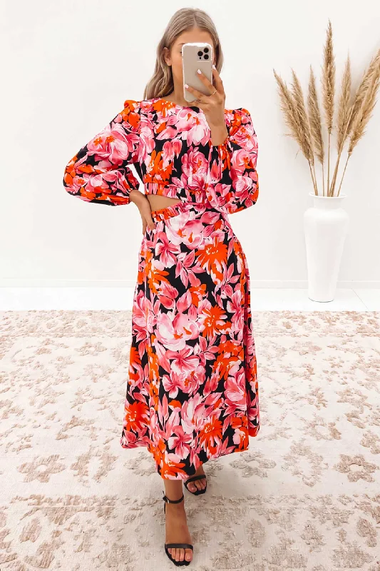 Sienah Maxi Dress Floral Pink