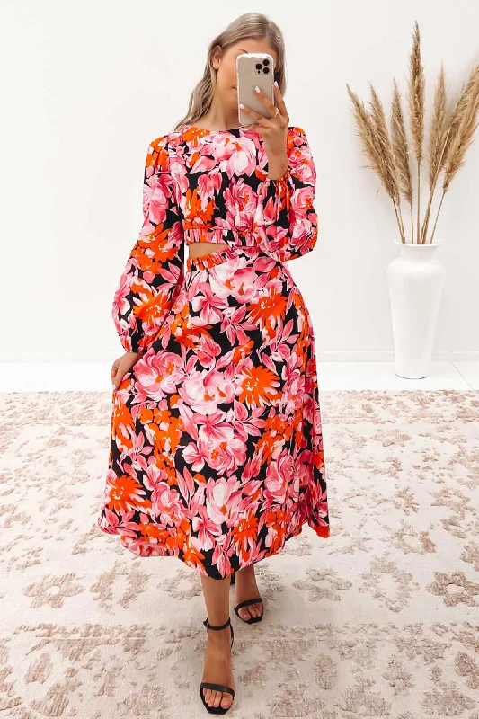 Sienah Maxi Dress Floral Pink