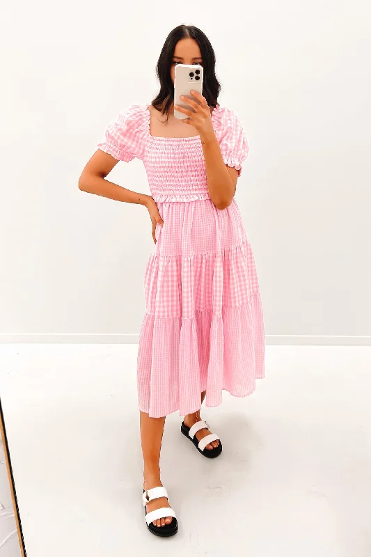 Spencer Midi Dress Pink