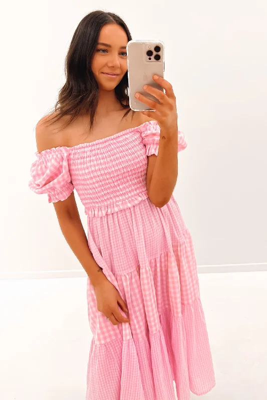 Spencer Midi Dress Pink