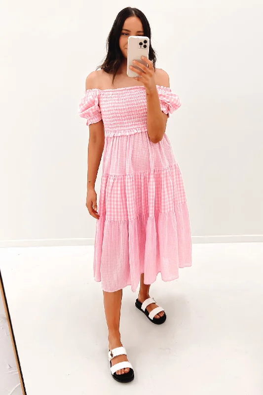 Spencer Midi Dress Pink