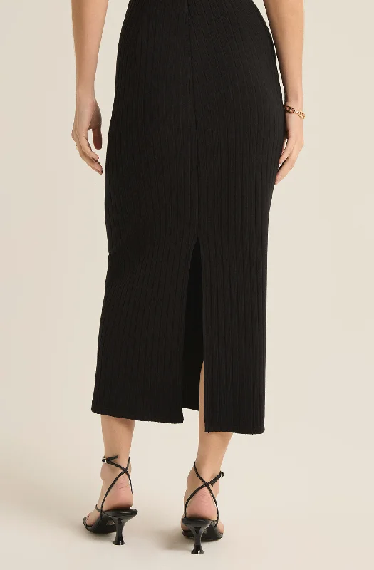 Z Supply: Louisa Rib Skirt-Black