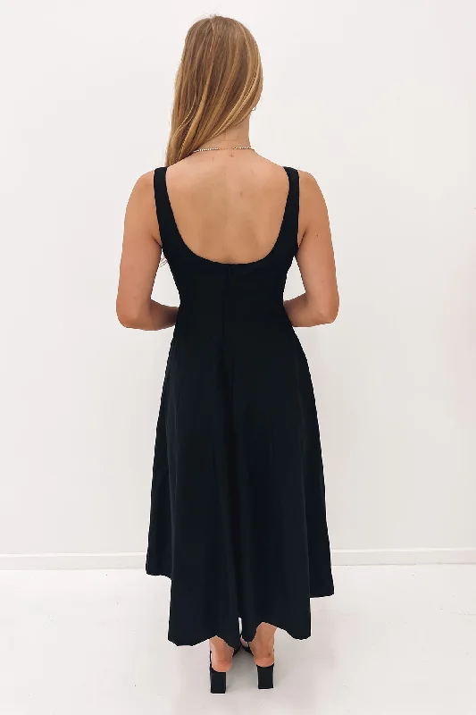 Zahra Midi Dress Black