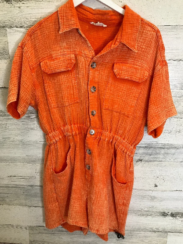 Orange Romper Peach Love Cream California, Size M