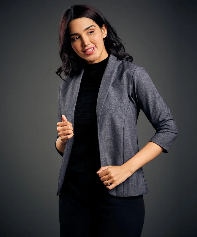 3-4-sleeve-grey-office-blazer