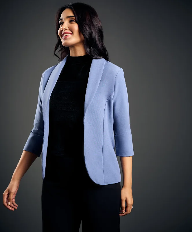 3-4-sleeve-light-blue-office-blazer