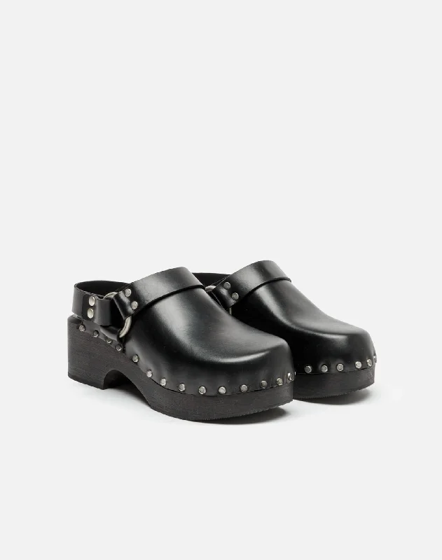 70s-studded-slingback-clog-worn-black-leather